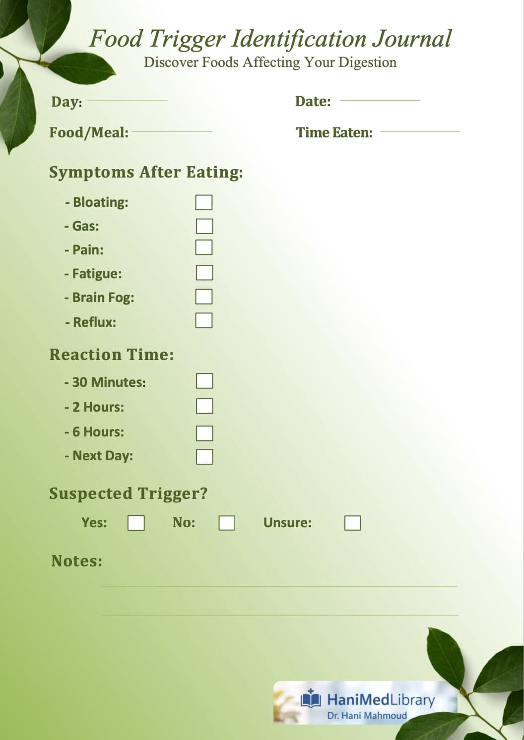 Food Trigger Identification Tracker cover